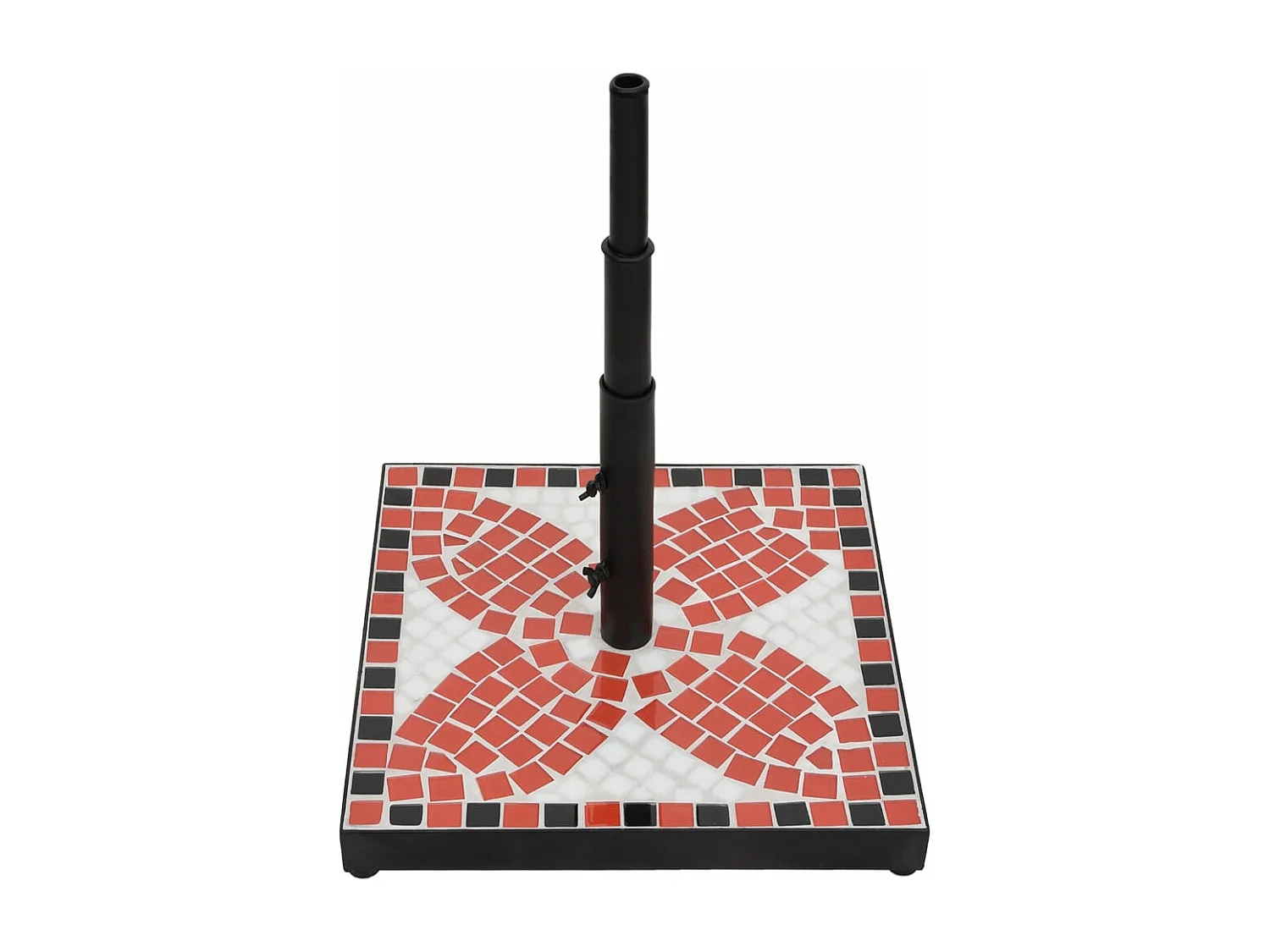 Zoey  Sonnenscrmständer Terrakotta und Weiß Quadratisch 12 kg