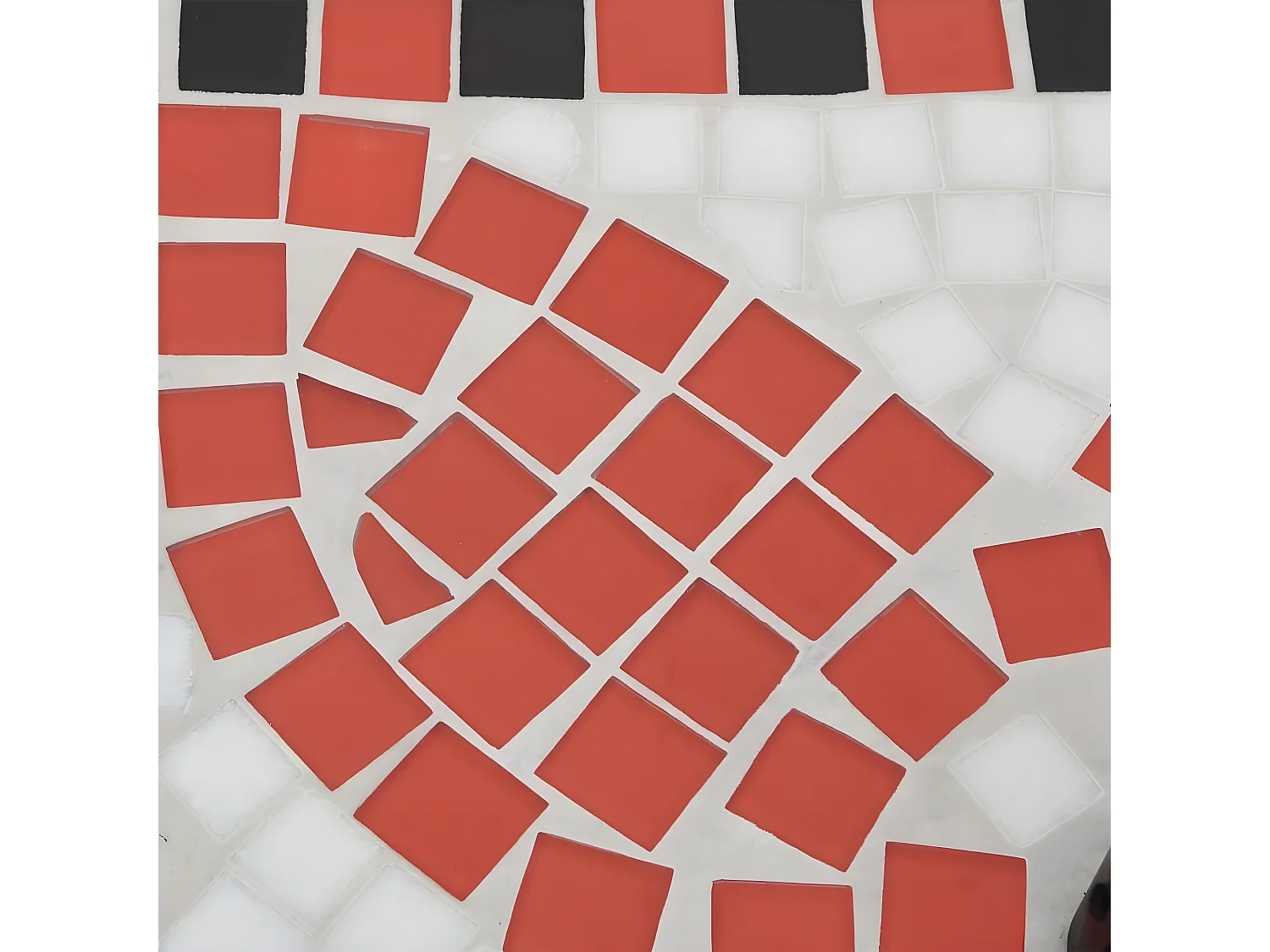 Zoey  Base de parasol terre cuite et blanc carré 12 kg