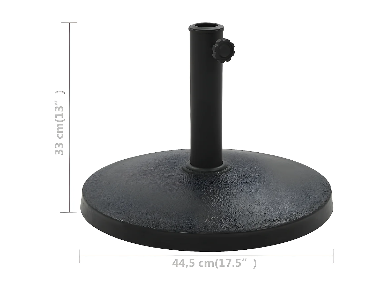 Hønefoss  Base per Parasole Rotonda in Poliresina 10 kg Nera