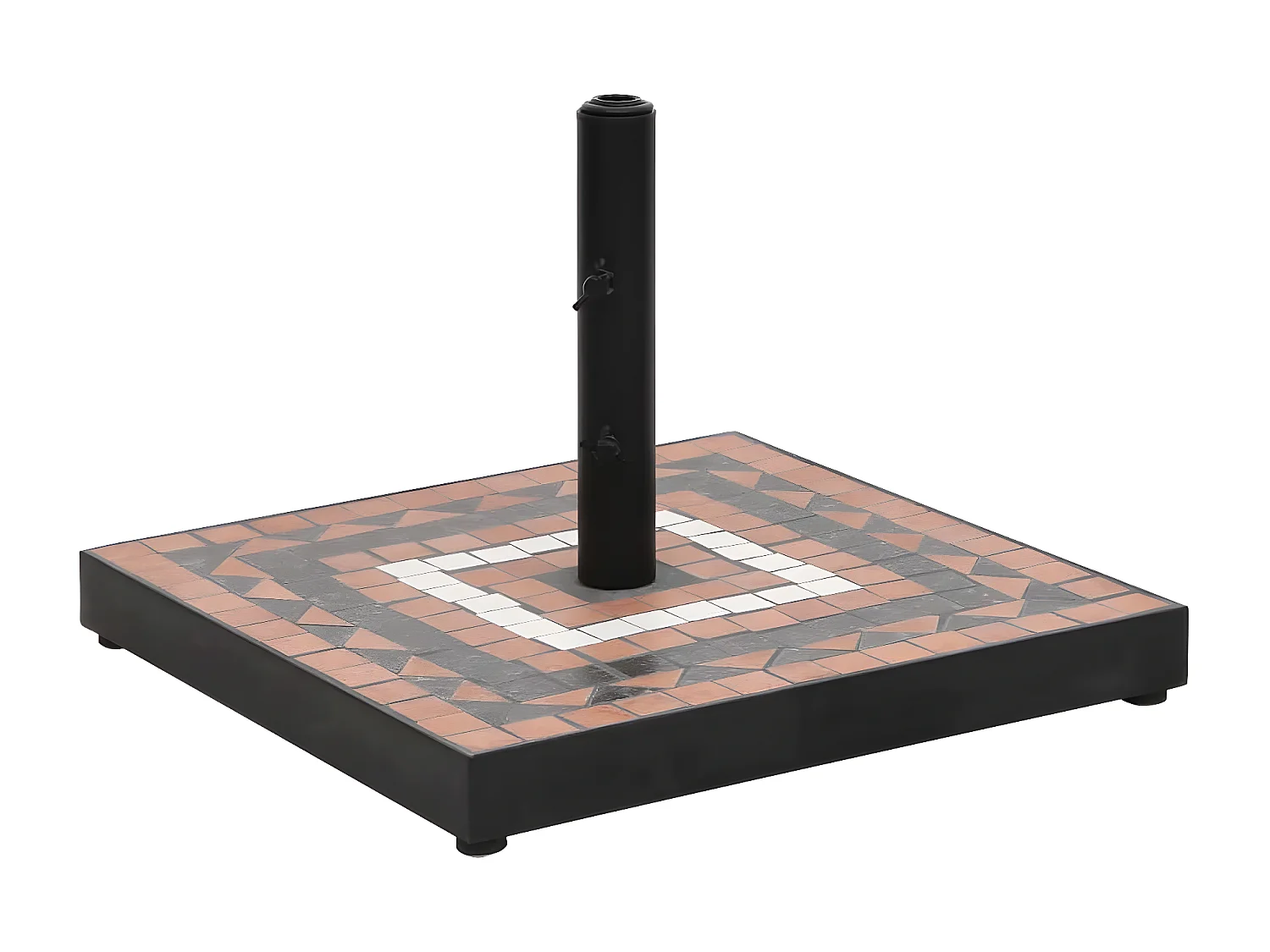 Zoey  Parasolvoet vierkant 12 kg terracottakleurig wit