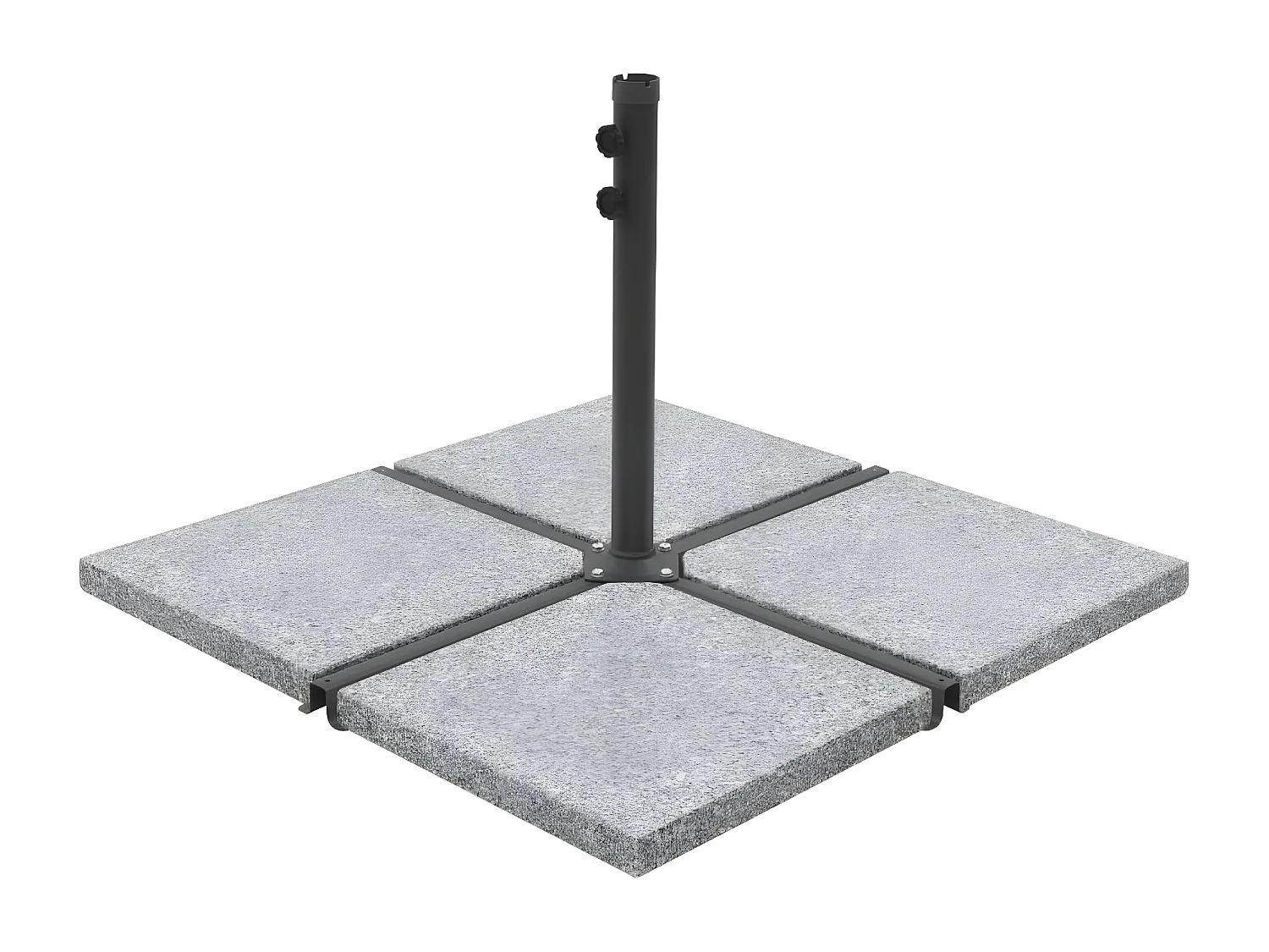 Bjørn  Plaque de poids carrée pour parasol Granit 25 kg Gris