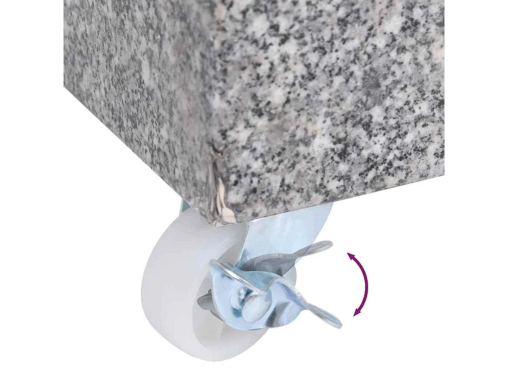 Brage  Socle de parasol Gris clair 45x25x8,3 cm Granite