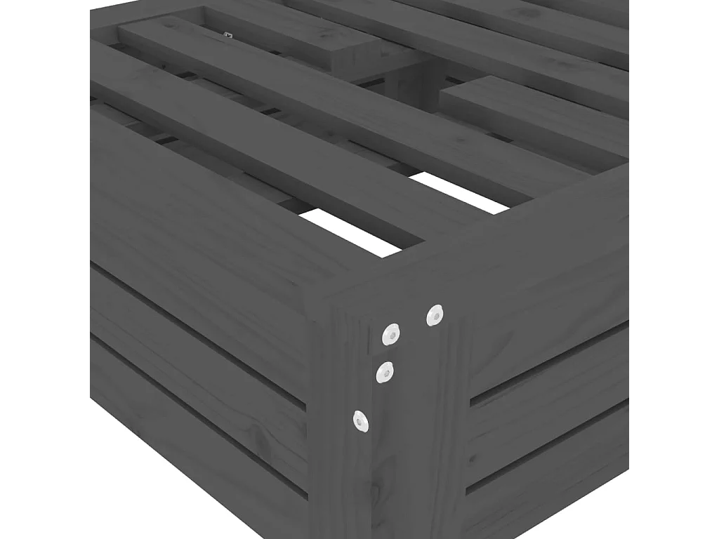 Torvin  Couvercle de base de parasol gris bois massif de pin