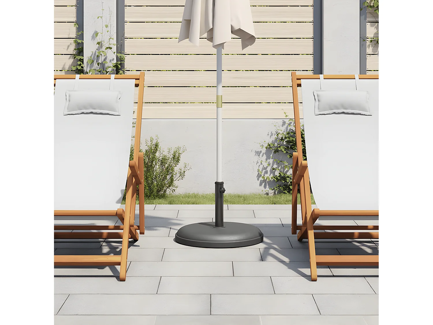 Tjorve  Base de parasol pour mâts Ø32/35/38 mm 25 kg rond