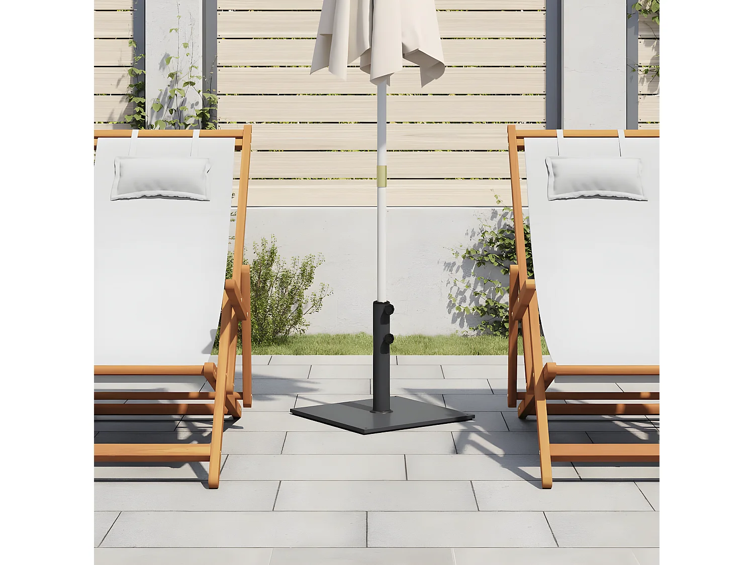 Karvia  Parasolvoet voor stokken van Ø32/38/48 mm 17 kg vierkant