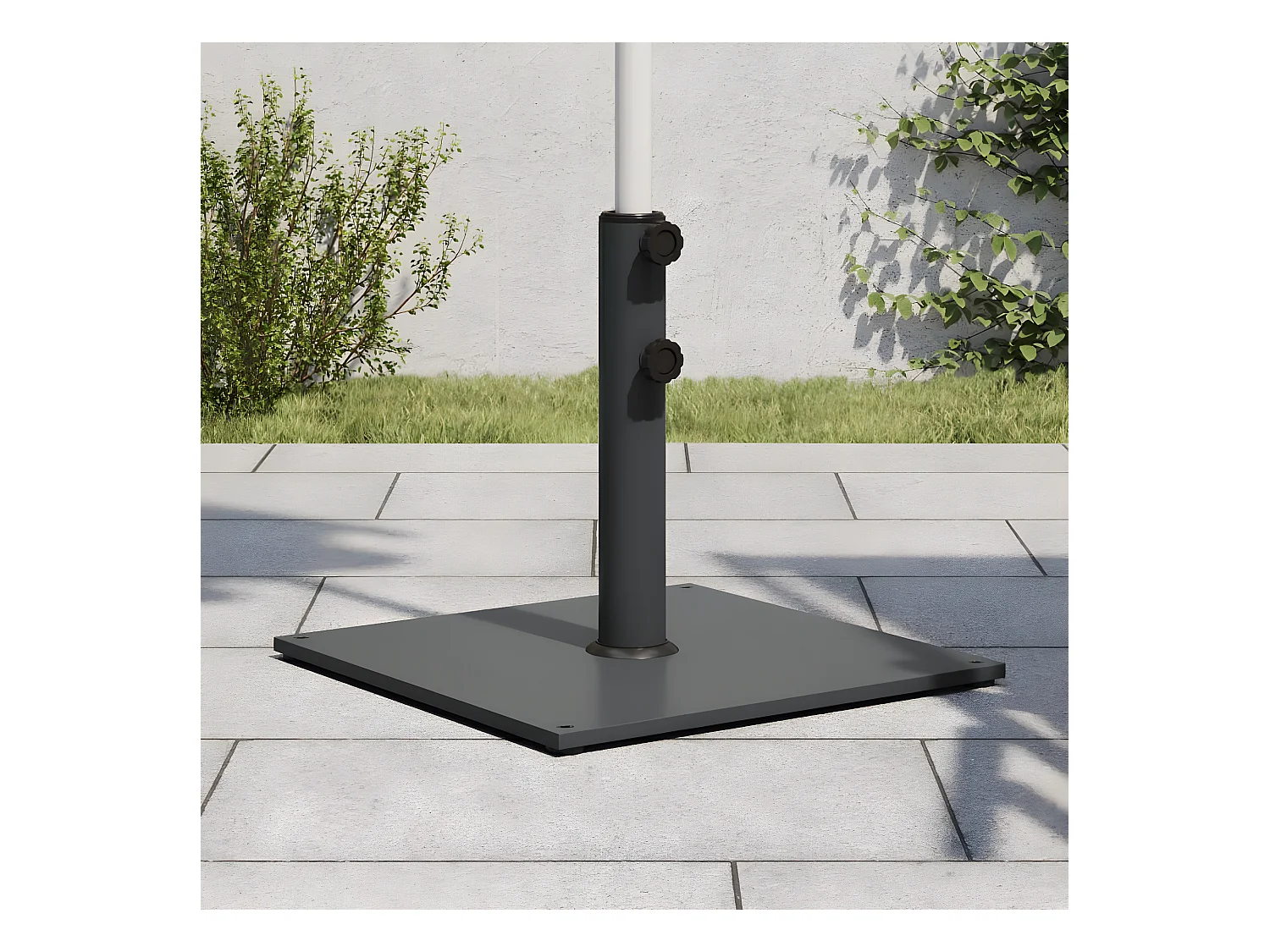 Karvia  Base de parasol pour mâts Ø32/38/48 mm 17 kg carré