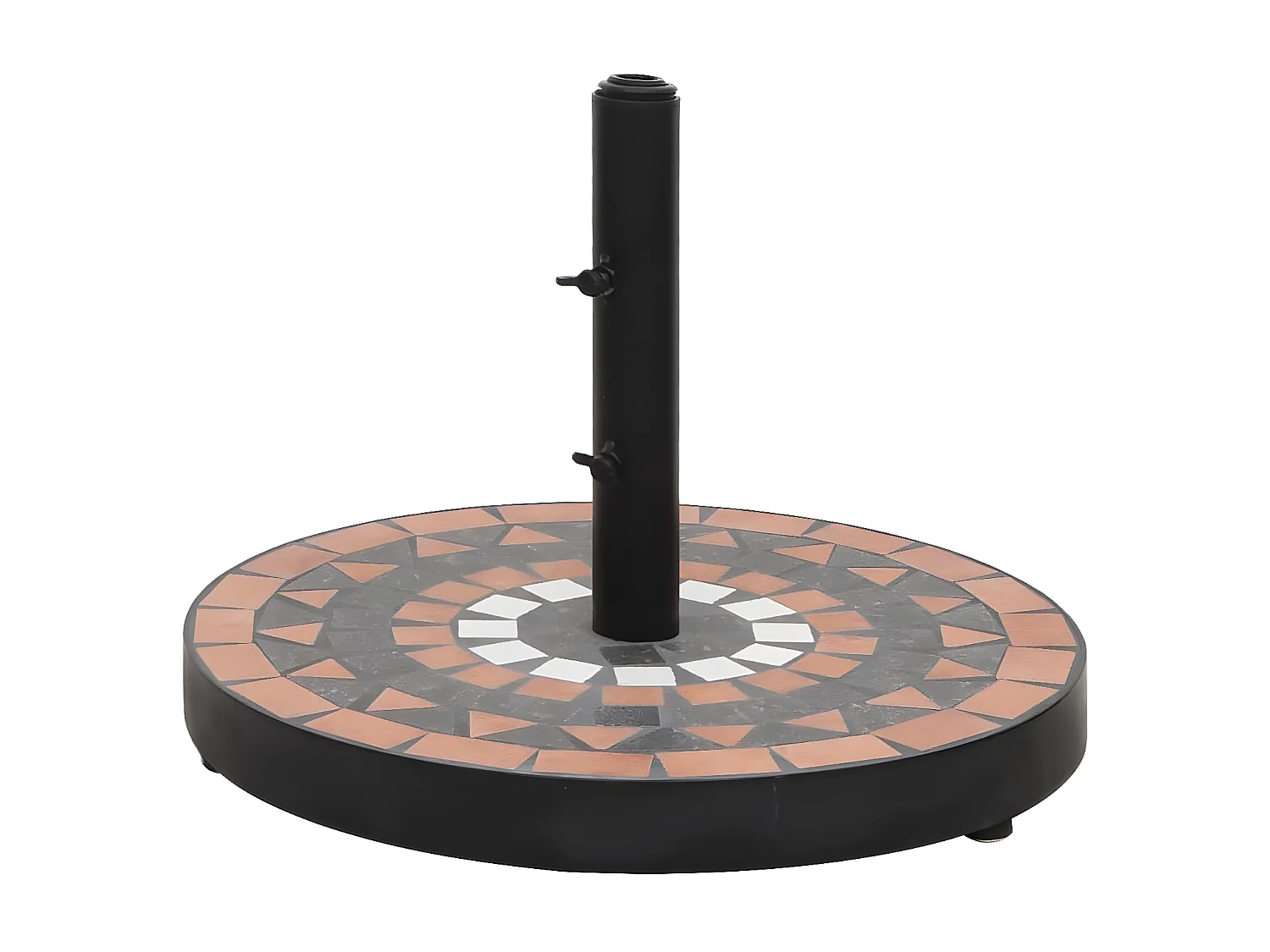 Zoey  Parasolvoet rond 12 kg terracotta wit