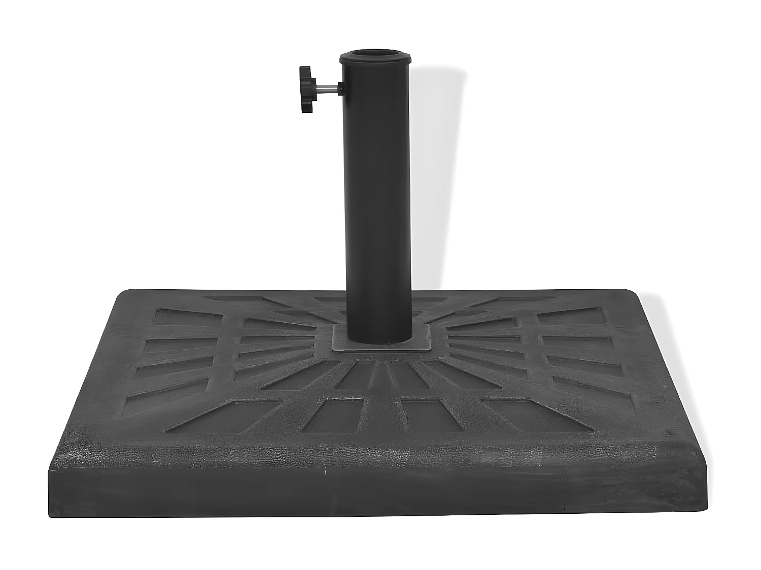 Gudrid  Parasolvoet vierkant 12 kg hars zwart