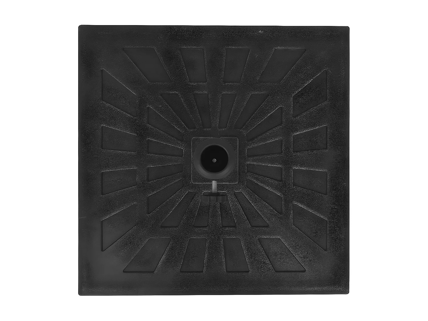 Gudrid  Parasolvoet vierkant 12 kg hars zwart