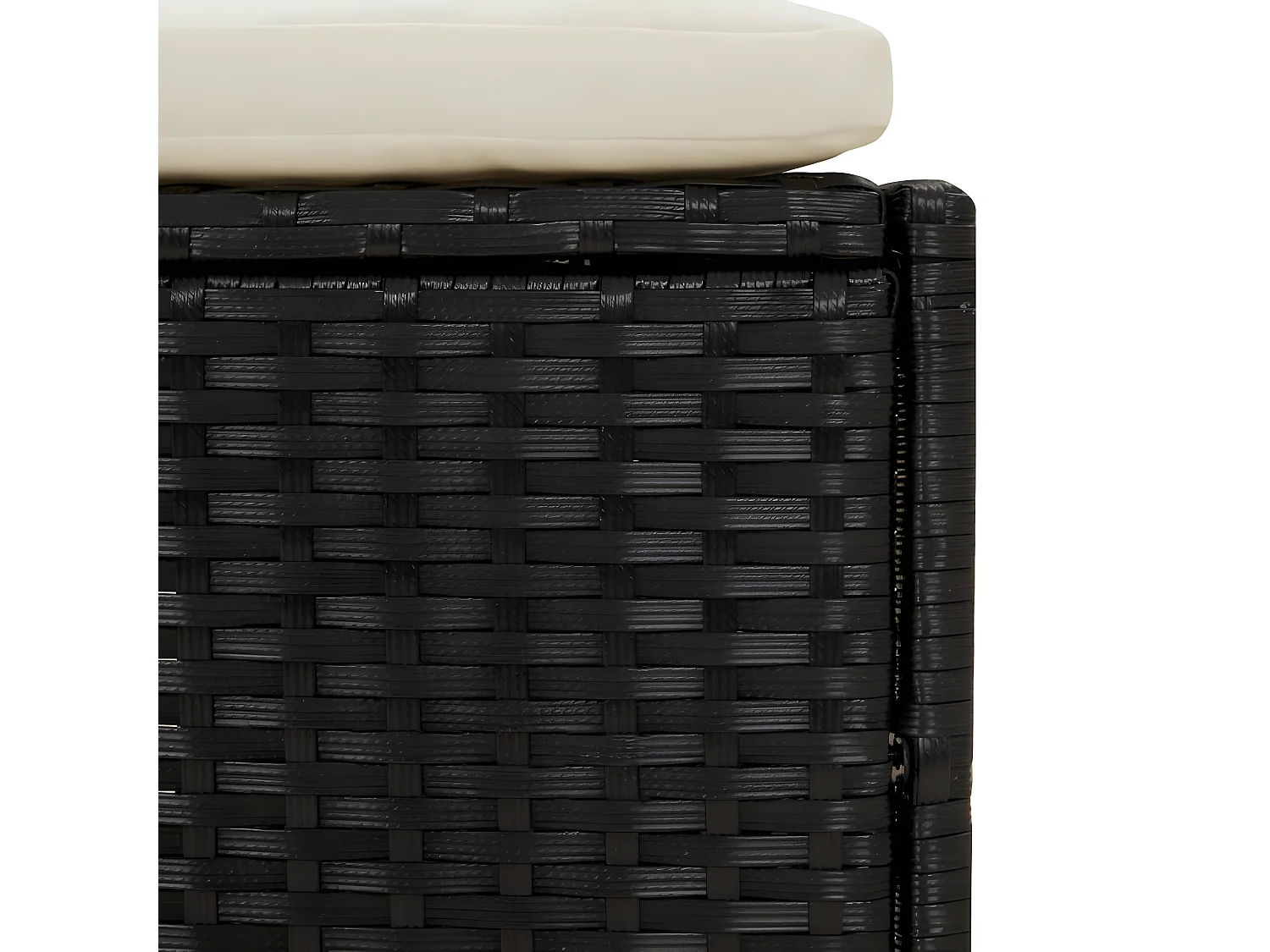 Prolenta Premium - Whirlpool-Umrandung Schwarz Poly-Rattan und Massivholz Akazie