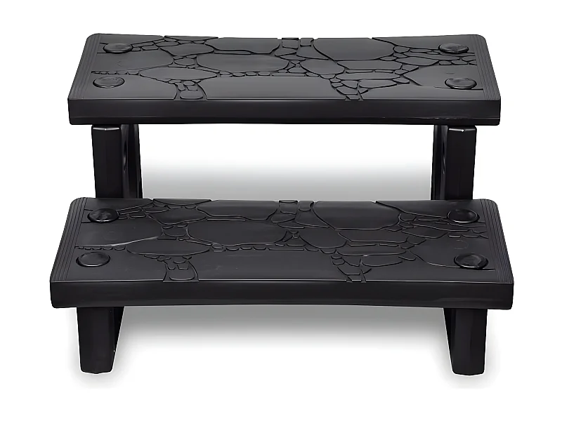 Maison Exclusive Escalones para bañera de hidromasaje negro