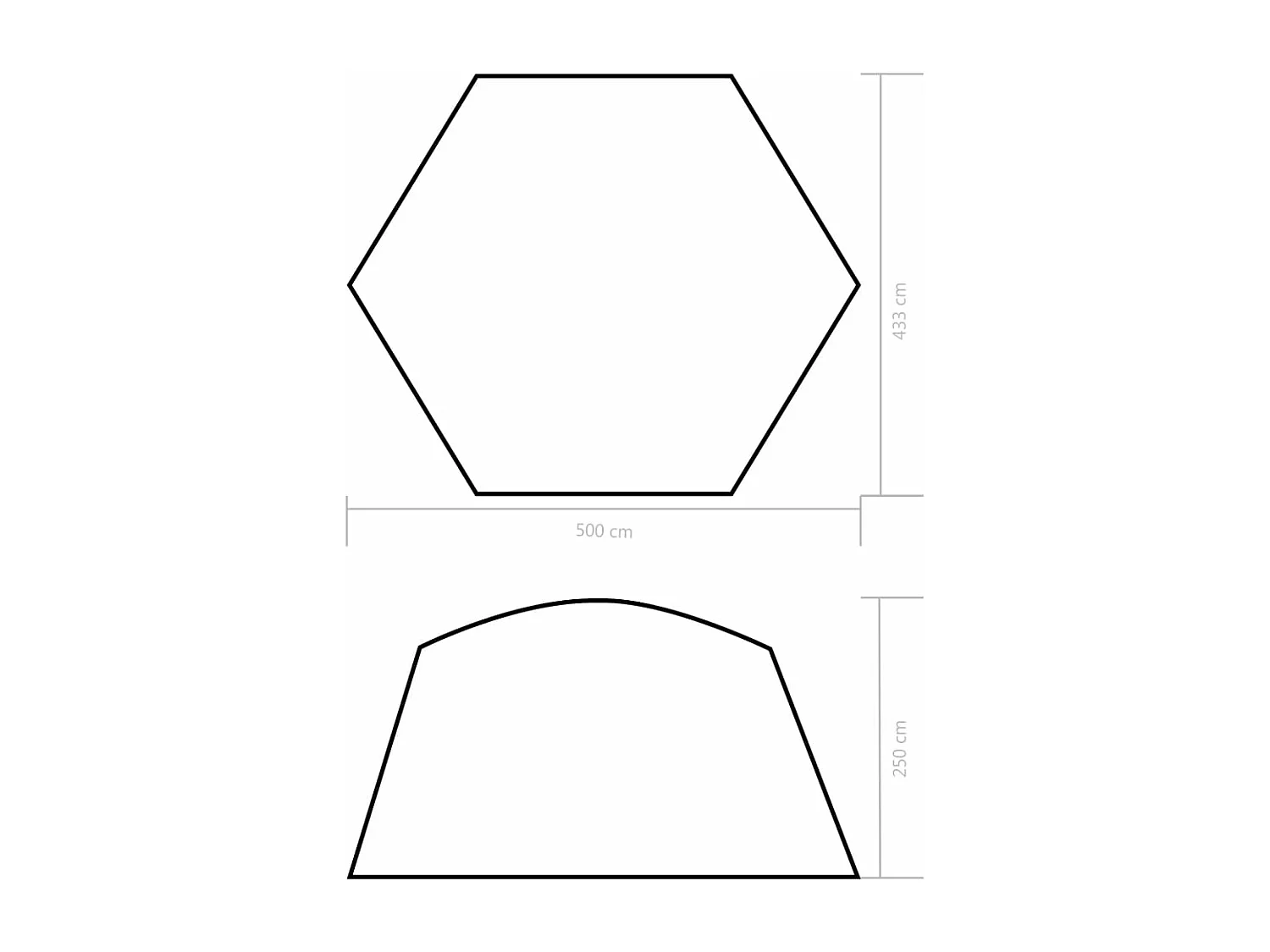 Prolenta Premium - Pool-Zelt 500x433x250 cm Blau