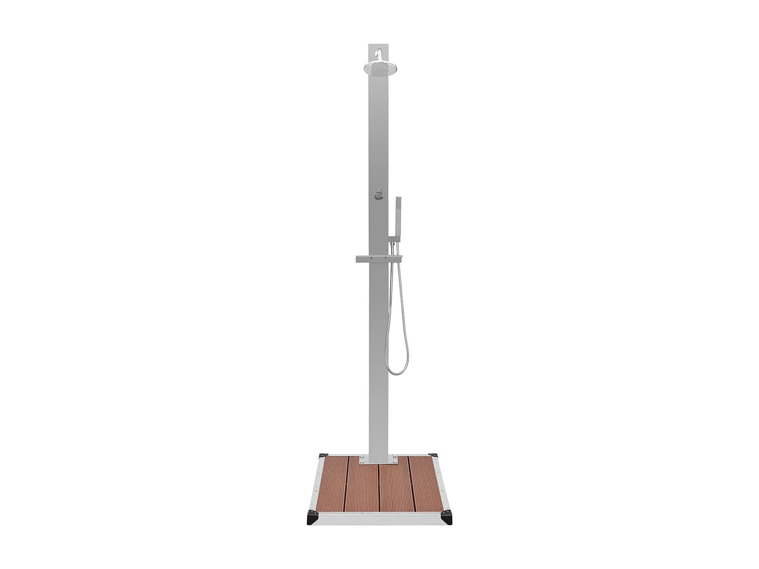 Jacques-Théodore  Douche d'extérieur avec receveur de douche WPC Acier inoxydable