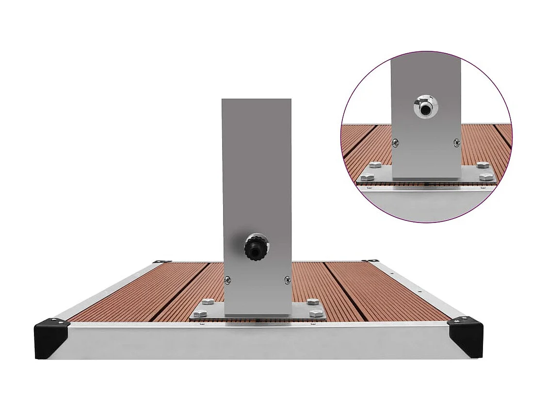 Jacques-Théodore  Douche d'extérieur avec receveur de douche WPC Acier inoxydable