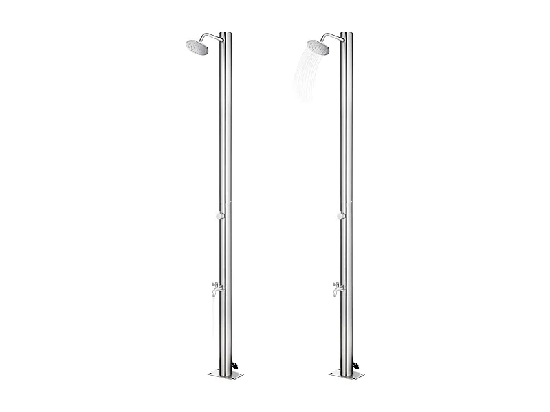 Fylmar  Ducha de jardín con base gris 220 cm acero inoxidable