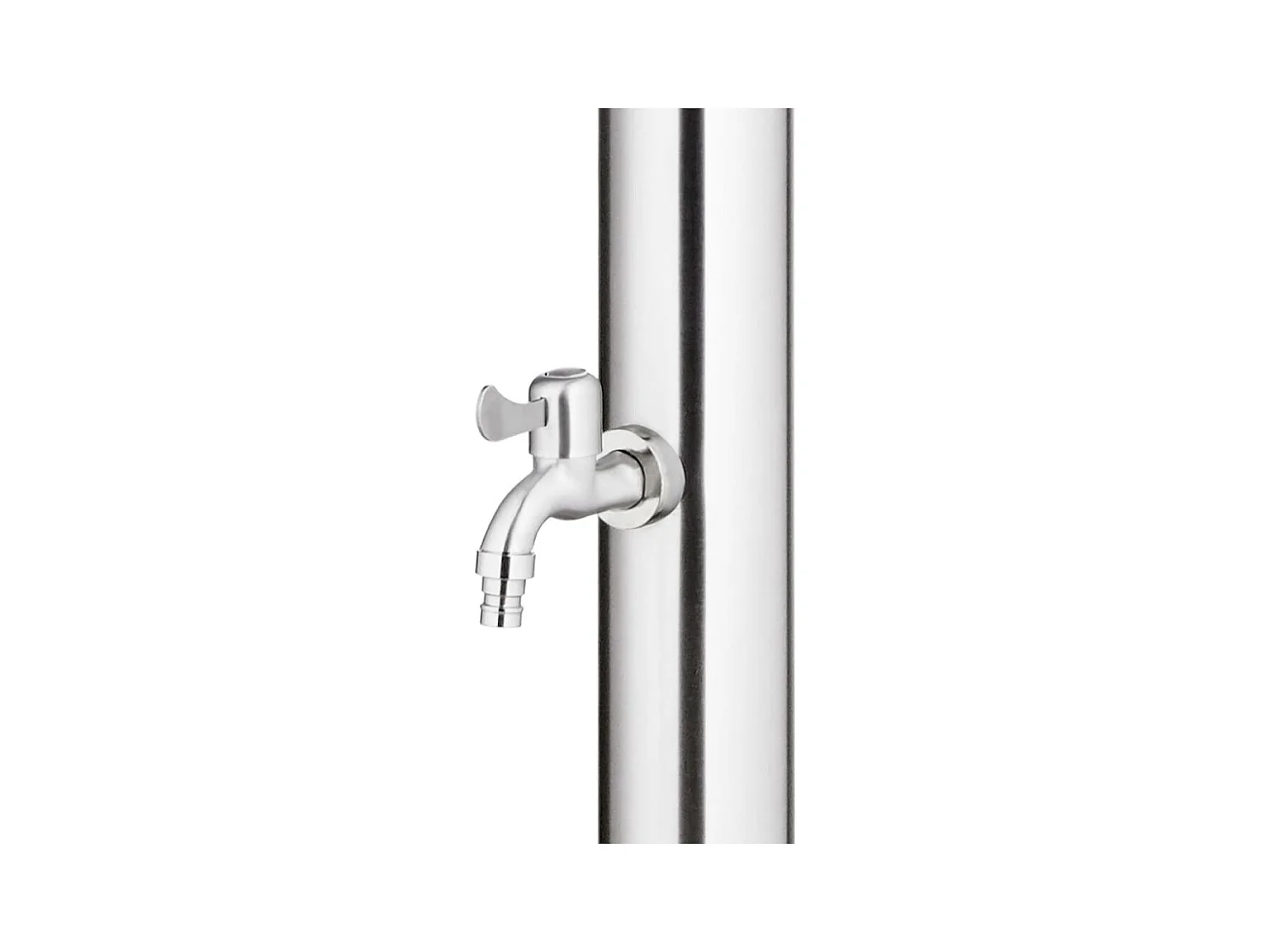 Maison Exclusive Ducha de jardín con base gris 220 cm acero inoxidable