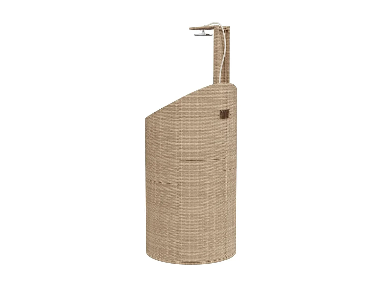Corinth  Gartendusche Beige 100x100x241,5 cm Poly Rattan Akazienholz