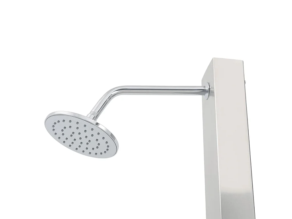 Jacques-Théodore  Douche d'extérieur avec receveur de douche WPC Acier inoxydable