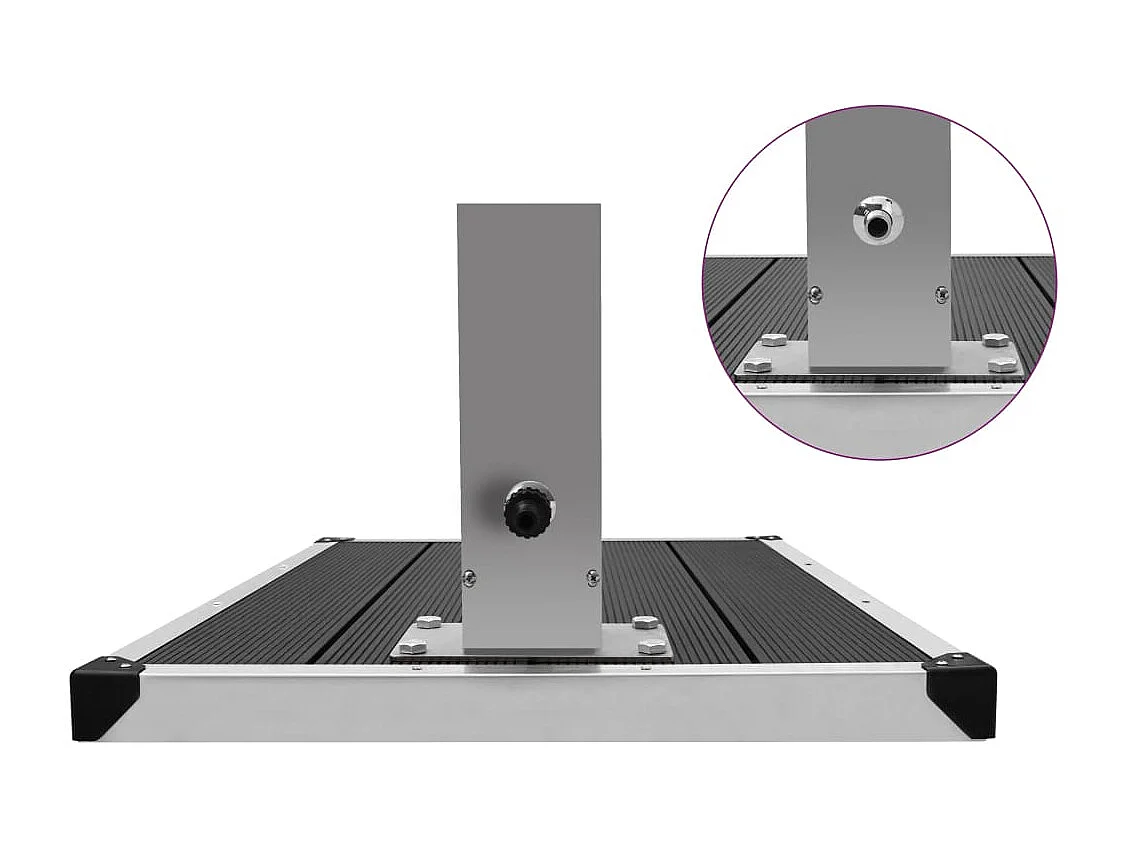 Jacques-Théodore  Douche d'extérieur avec receveur de douche WPC Acier inoxydable