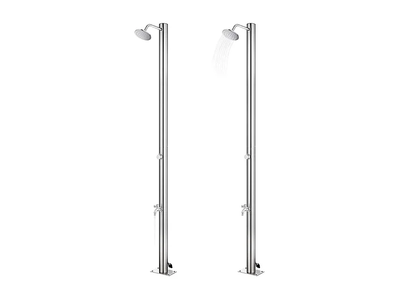 Fylmar  Ducha de jardín con base marrón 220 cm acero inoxidable