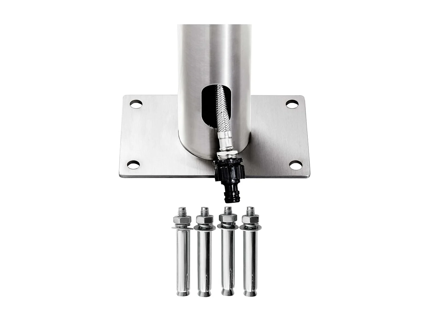 Fylmar  Ducha de jardín con base marrón 220 cm acero inoxidable