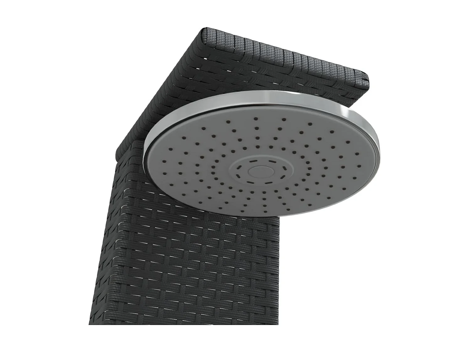 Blue Jay  Gartendusche Schwarz 55x60x224 cm Poly Rattan und Akazienholz