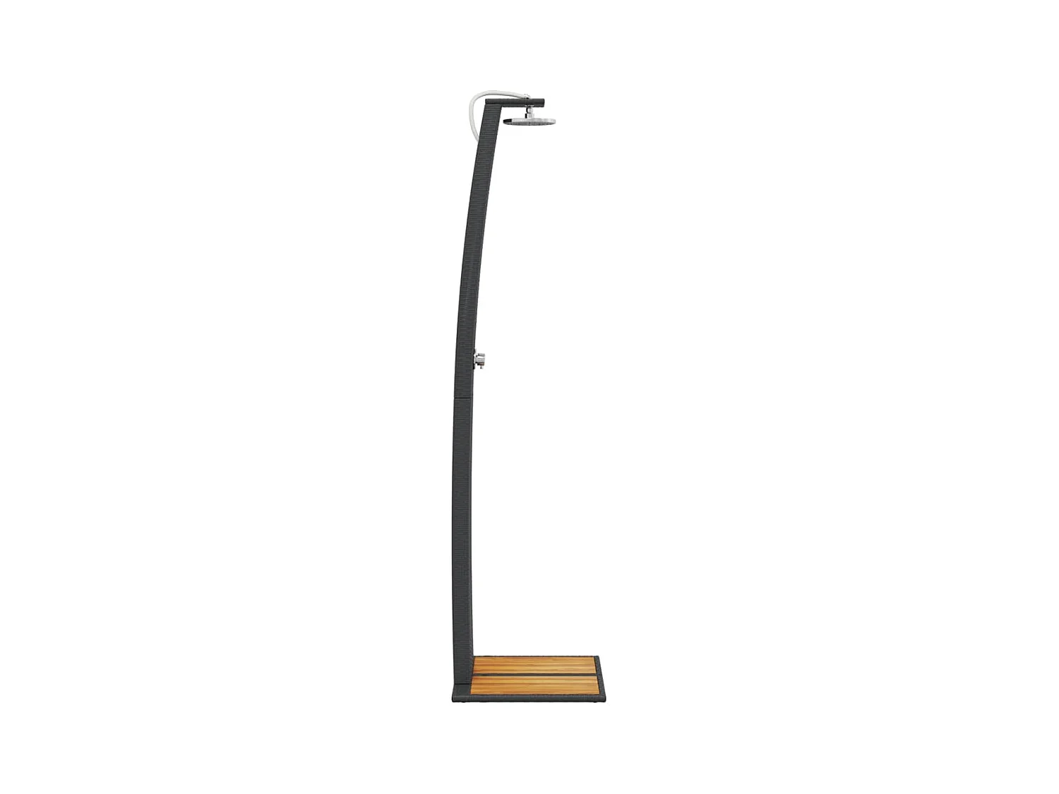 Blue Jay  Douche d'extérieur noir 55x60x224 cm résine tressée bois acacia