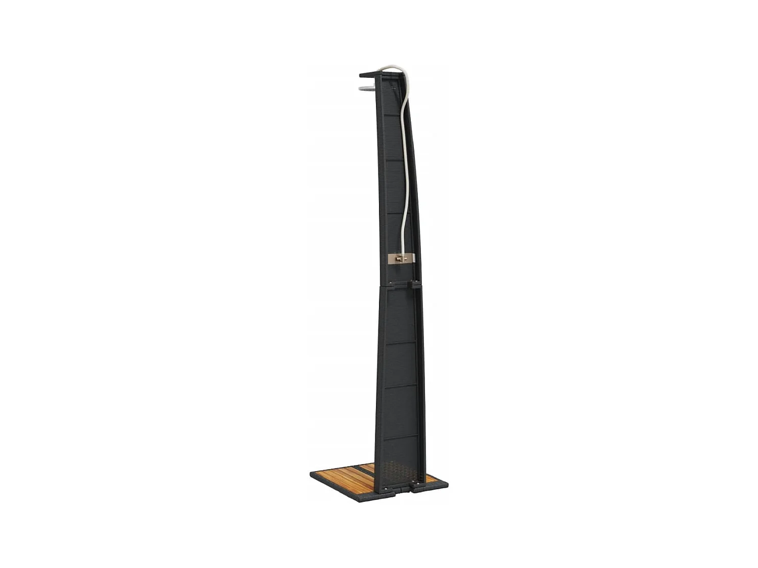 Blue Jay  Douche d'extérieur noir 55x60x224 cm résine tressée bois acacia