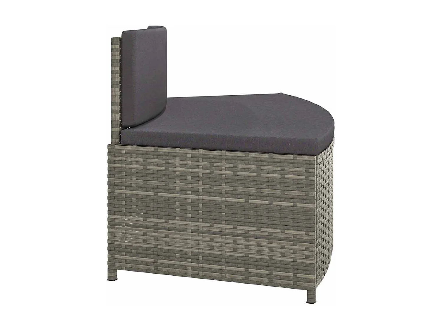 Izegem  Wrlpool-Bänke mit Auflagen 2 Stk. Grau Poly Rattan