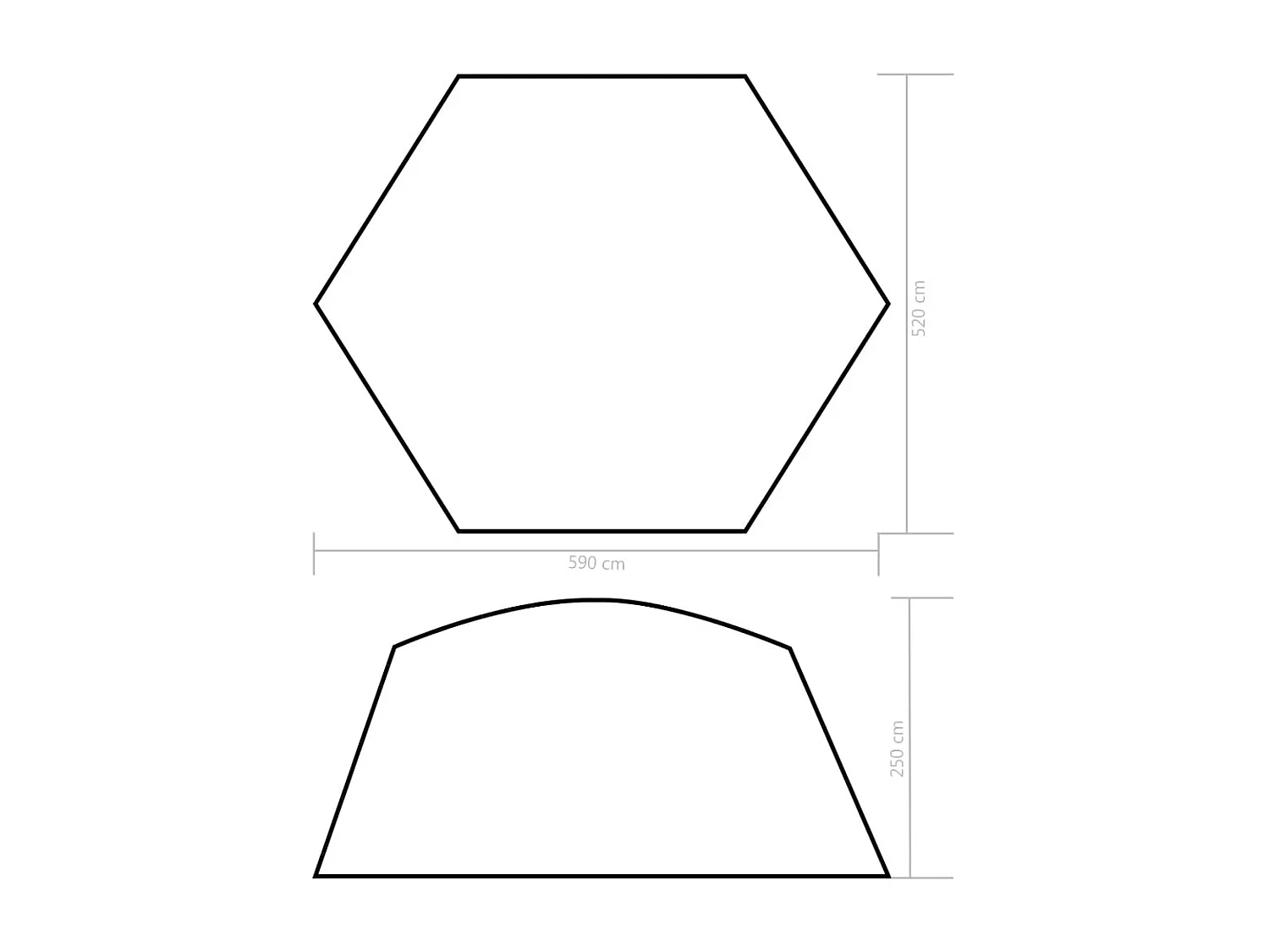 Prolenta Premium - Pool-Zelt 590x520x250 cm Blau