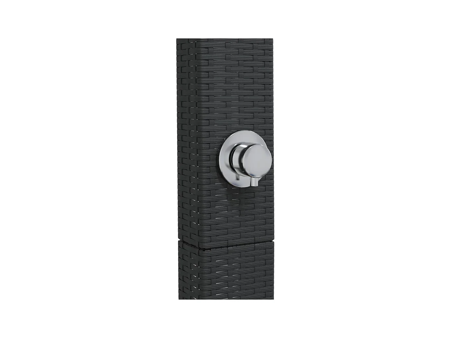 Tolentino  Douche d'extérieur noir 50x55x224 cm résine tressée bois acacia