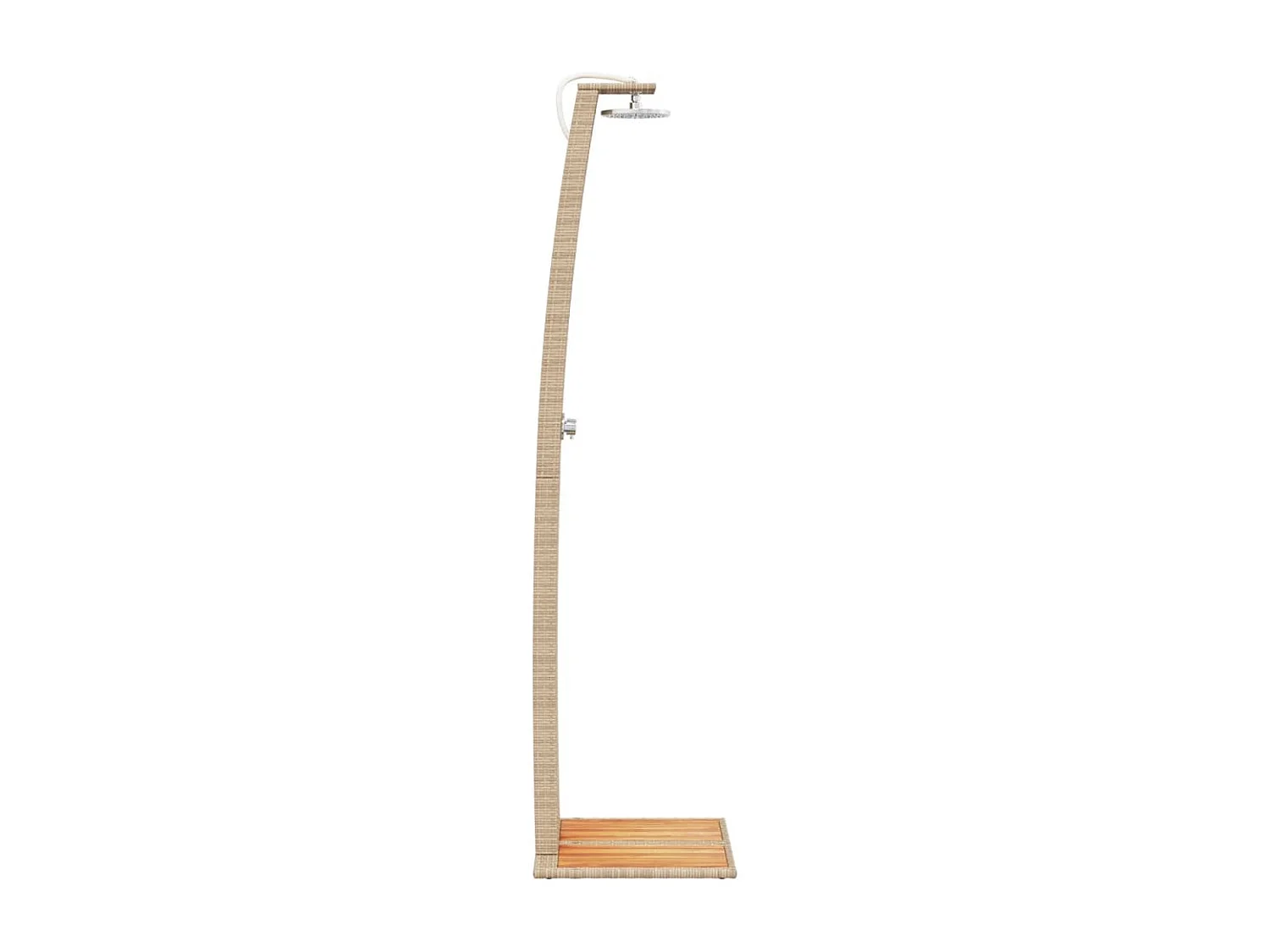 Blue Jay  Douche d'extérieur beige 55x60x224cm résine tressée bois acacia