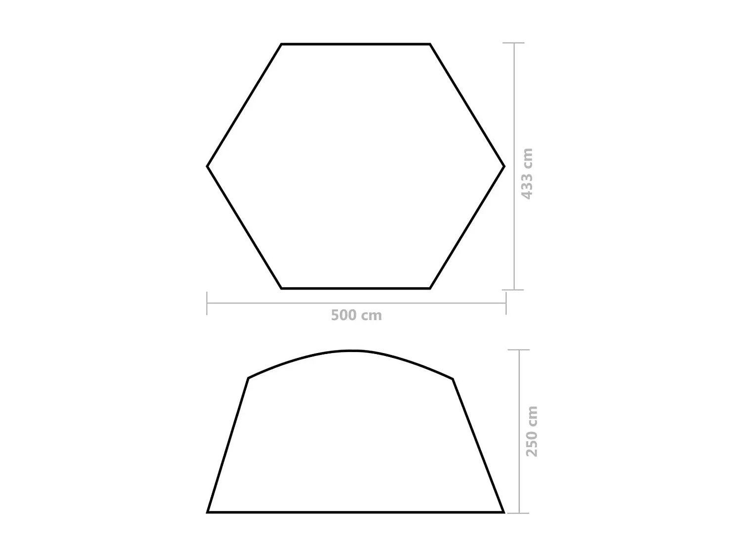 Prolenta Premium -  Tente de piscine Tissu 500x433x250 cm Camouflage