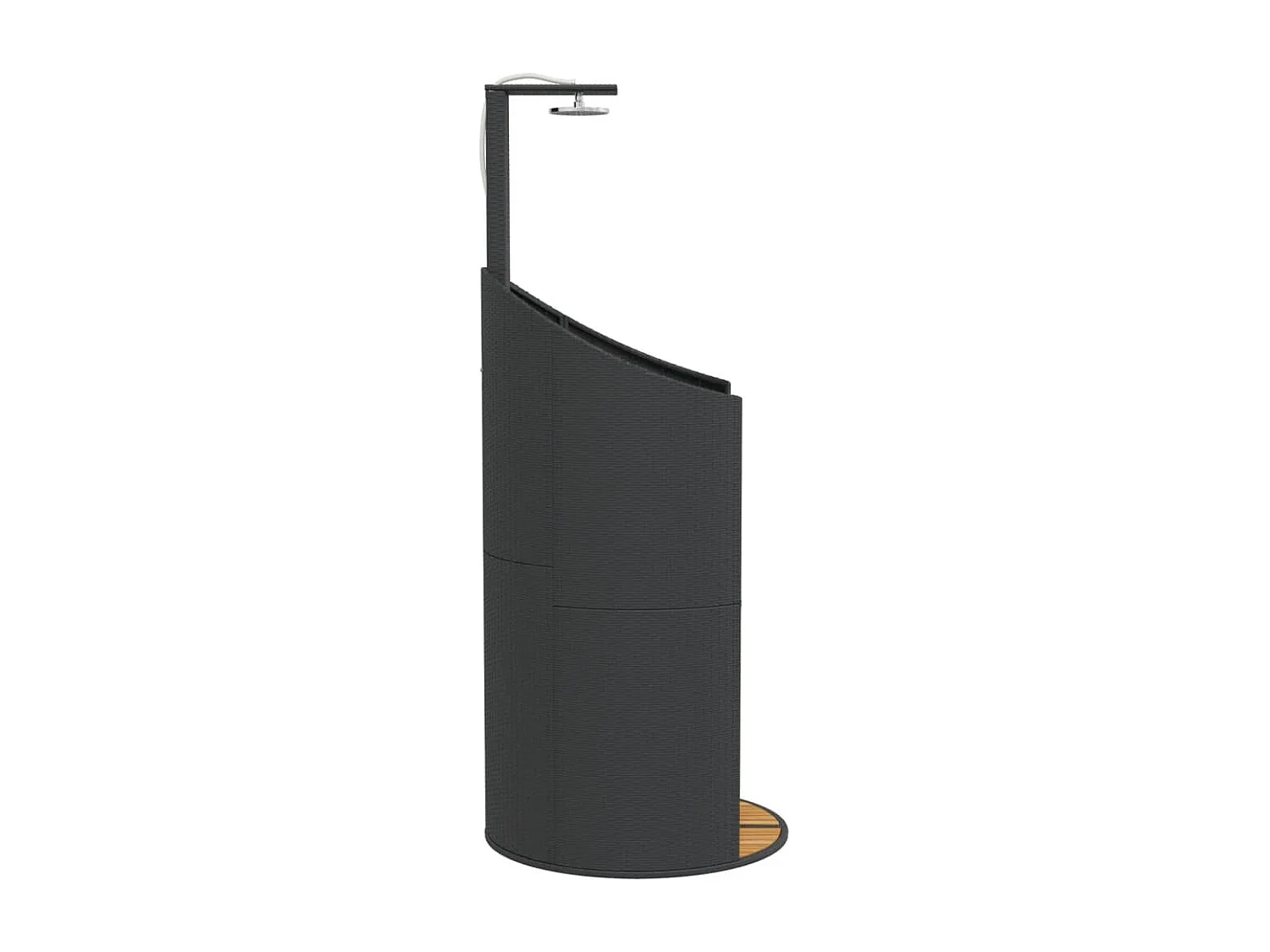 Corinth  Douche d'extérieur noir 100x100x241,5 cm poly rotin bois acacia