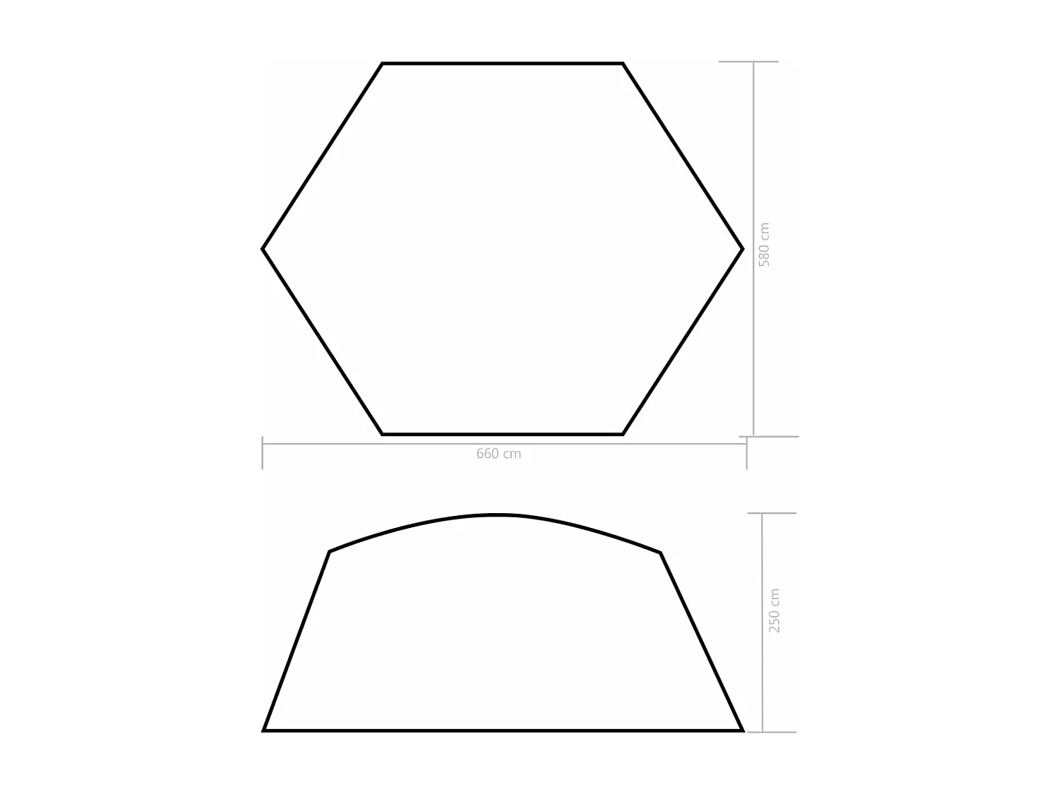 Maison Exclusive Carpa para piscina de tela azul 660x580x250 cm