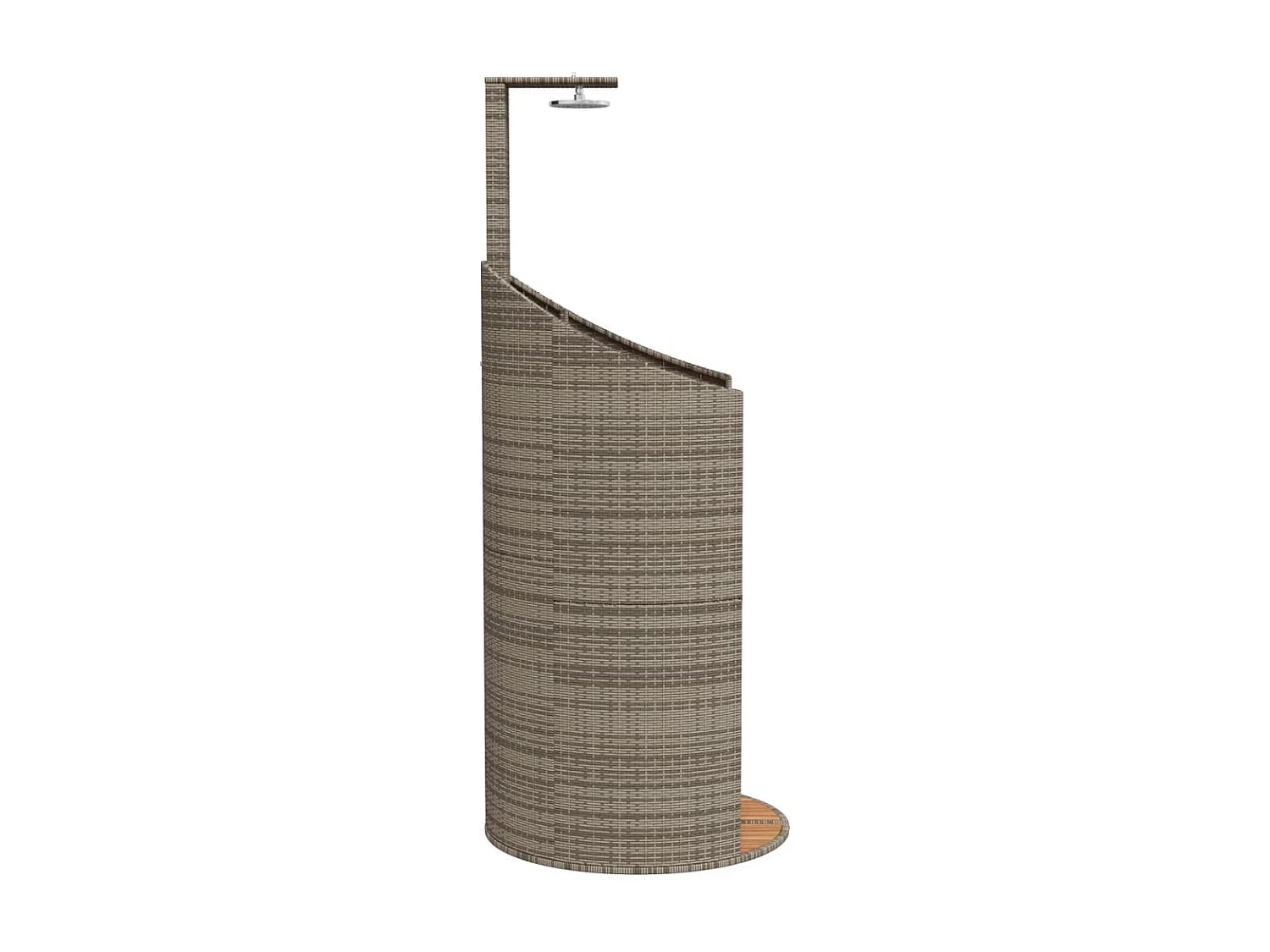 Corinth  Douche d'extérieur gris 100x100x241,5 cm poly rotin bois acacia