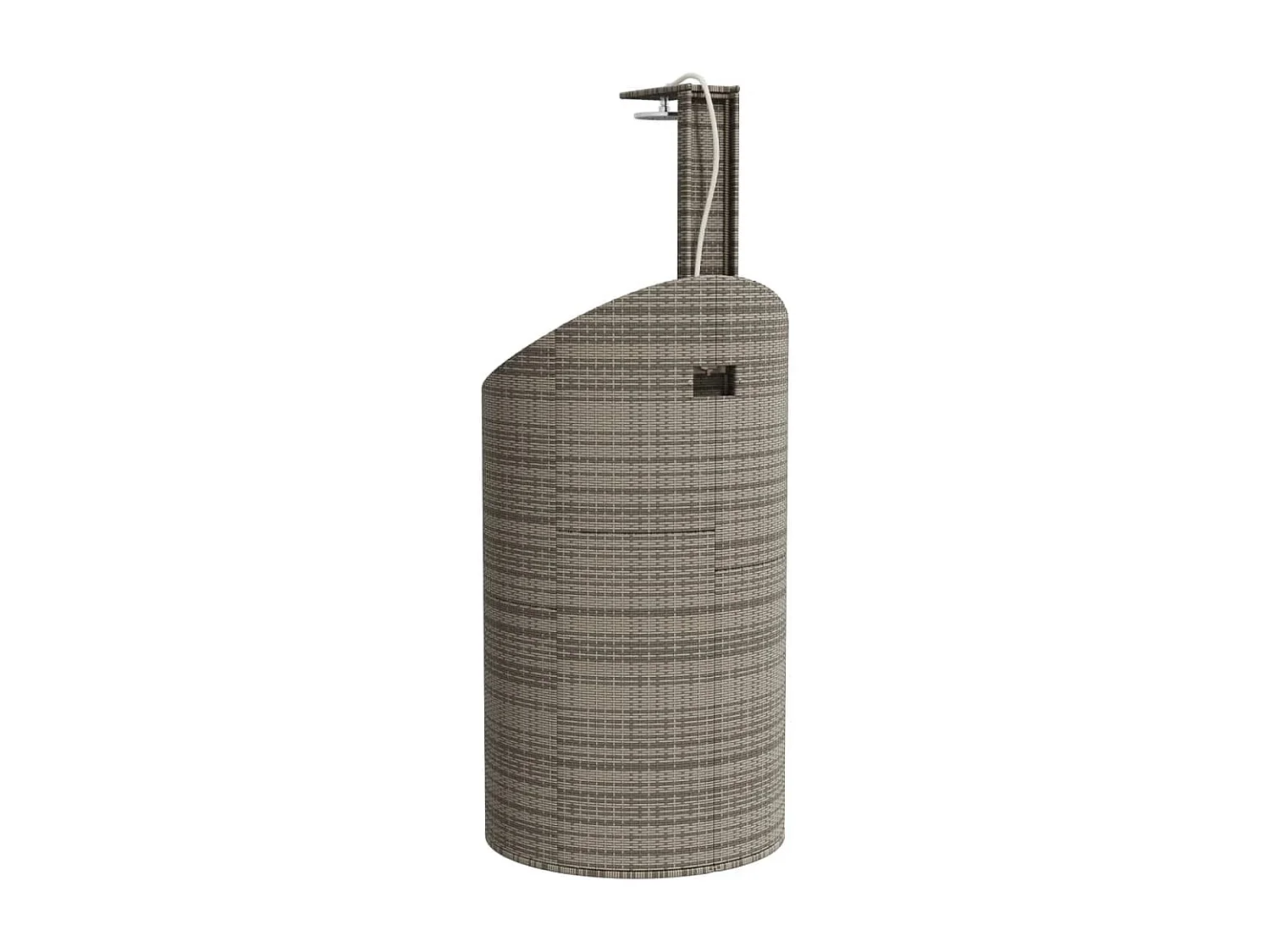Corinth  Douche d'extérieur gris 100x100x241,5 cm poly rotin bois acacia
