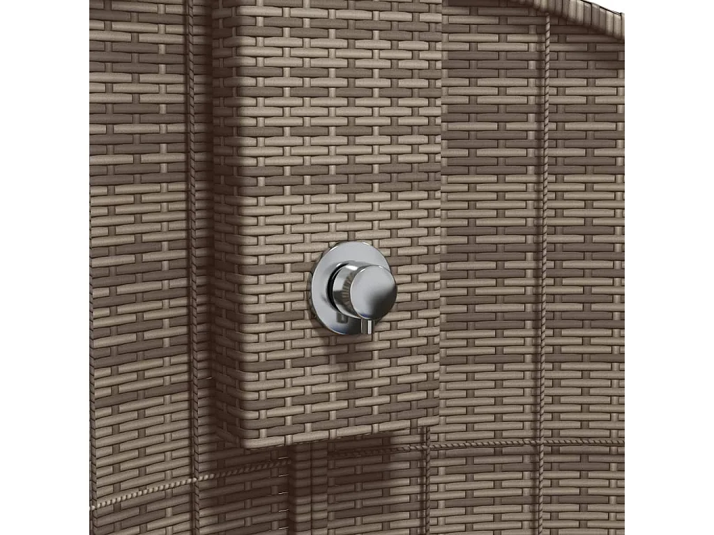 Corinth  Douche d'extérieur gris 100x100x241,5 cm poly rotin bois acacia