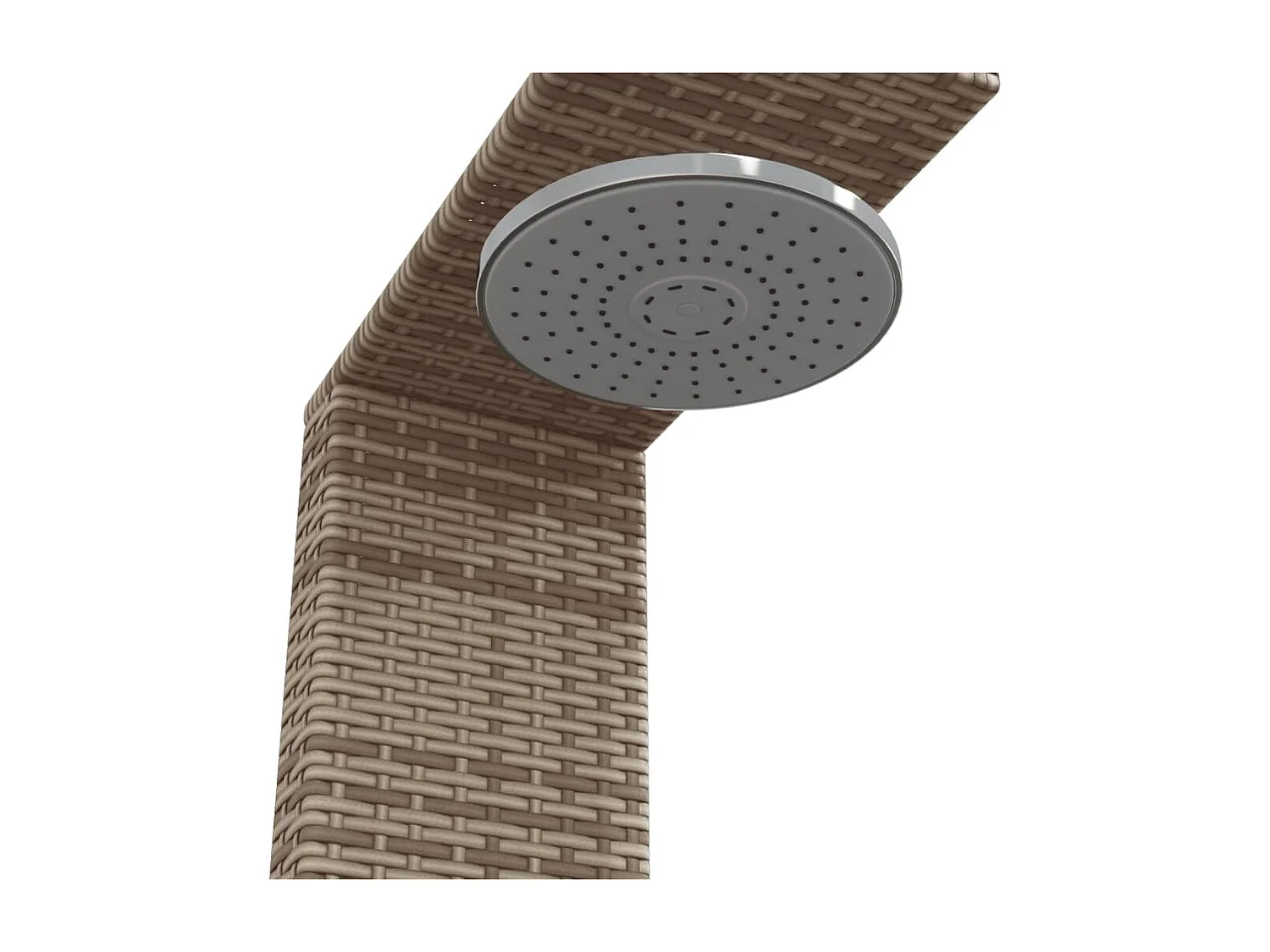 Corinth  Douche d'extérieur gris 100x100x241,5 cm poly rotin bois acacia