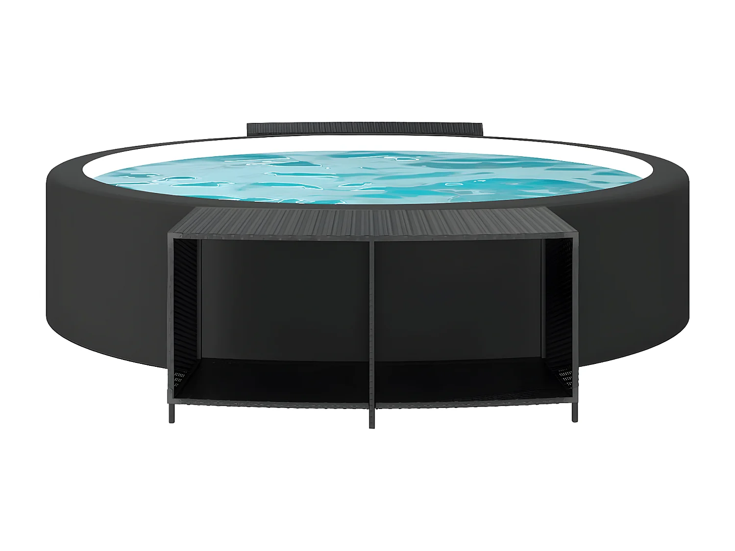 Prolenta Premium - Outdoor-Regale 2 Stk. Schwarz Poly Rattan