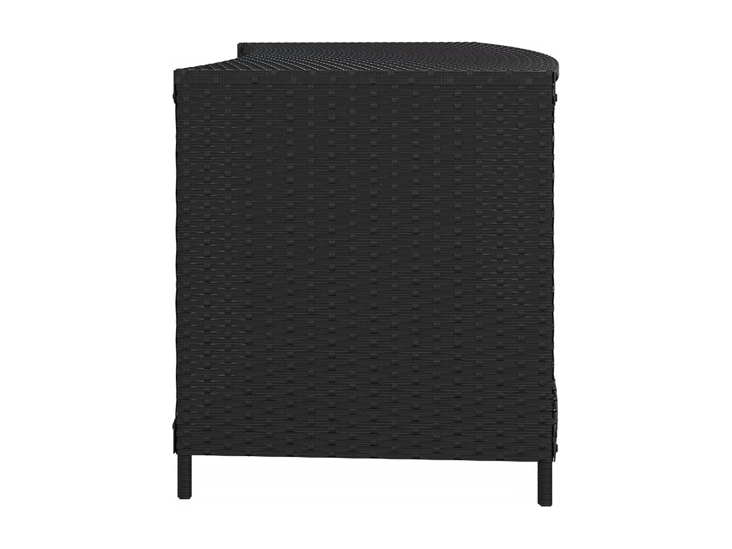 Maison Exclusive Scaffali Portaoggetti 2 pz in Polyrattan Nero