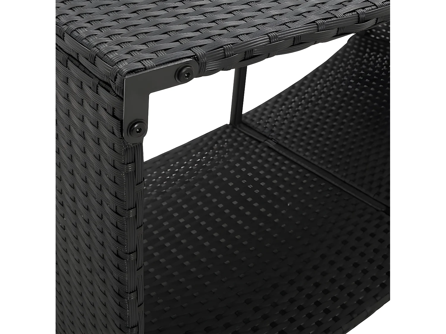 Maison Exclusive Scaffali Portaoggetti 2 pz in Polyrattan Nero