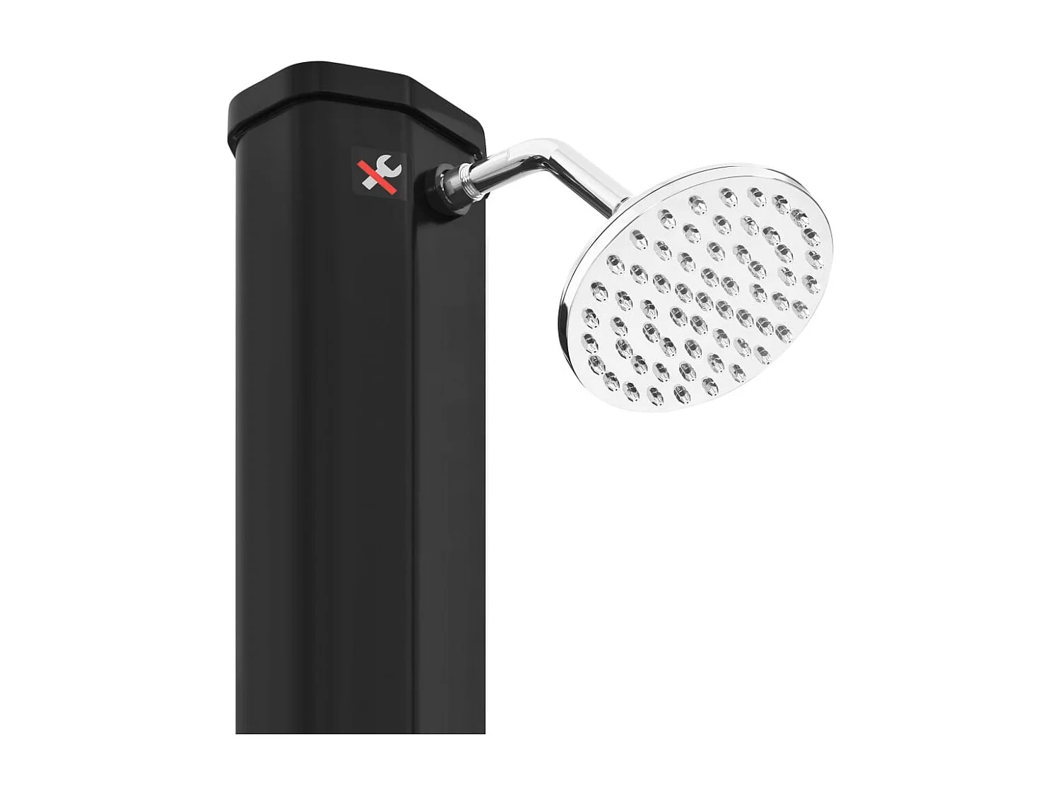 Sophie-Emmanuelle  Ducha solar exterior con rociador y grifo negro 35 L