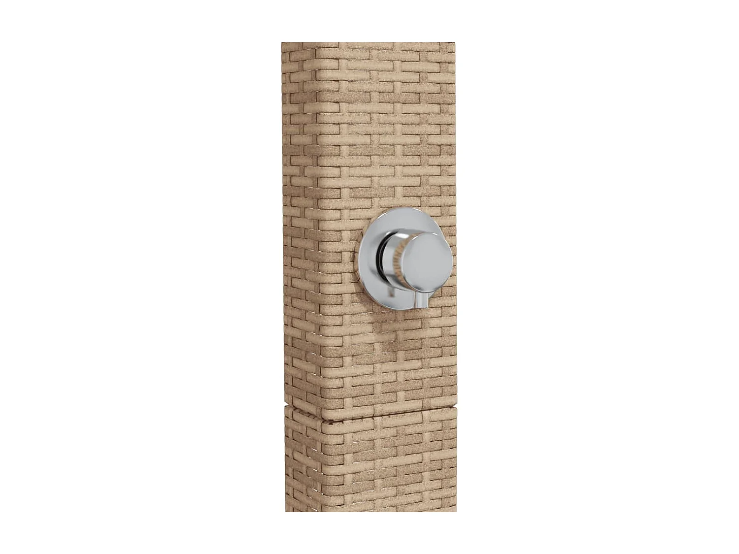Tolentino  Gartendusche Beige 50x55x224 cm Poly Rattan und Akazienholz