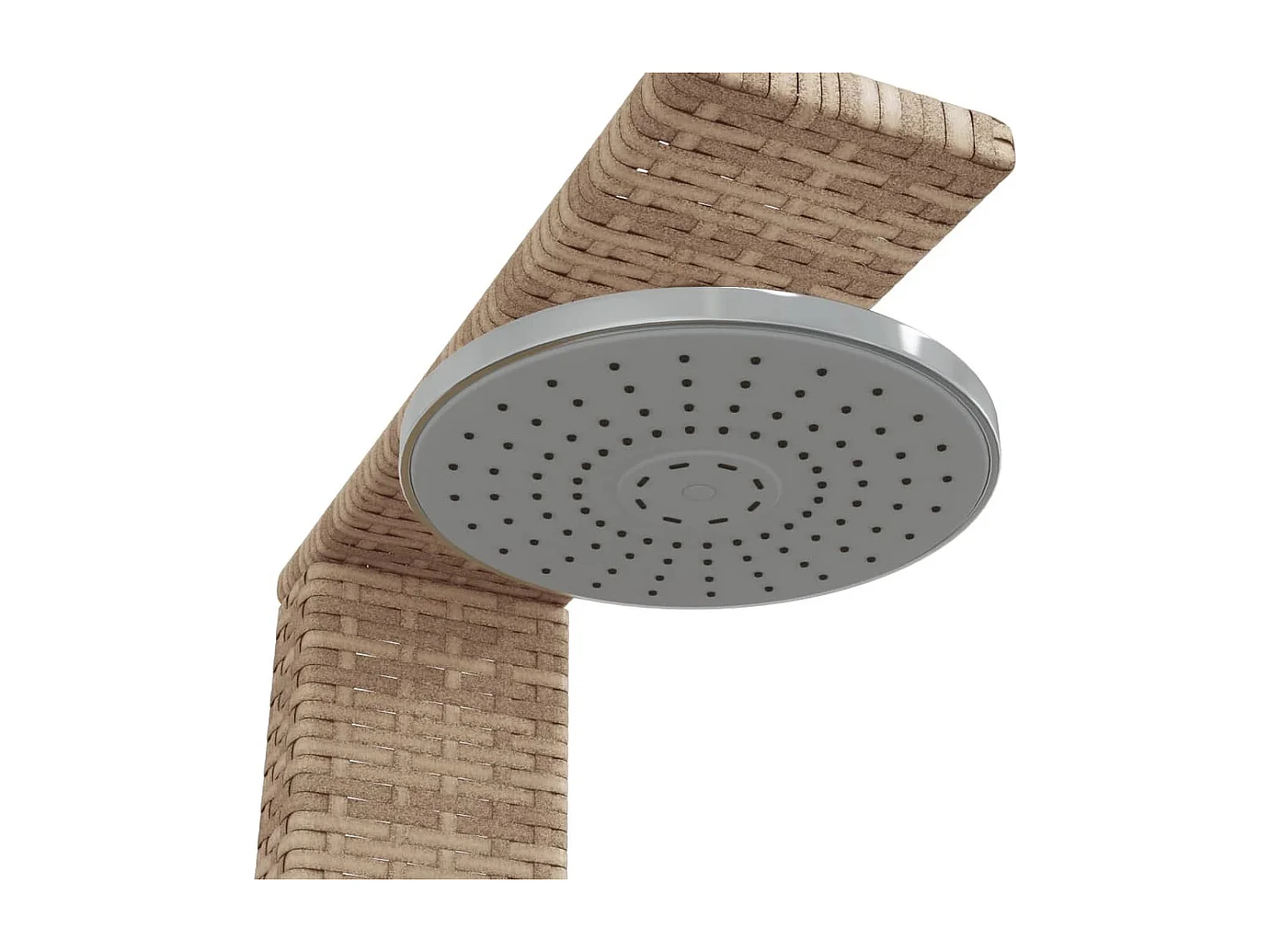 Tolentino  Gartendusche Beige 50x55x224 cm Poly Rattan und Akazienholz