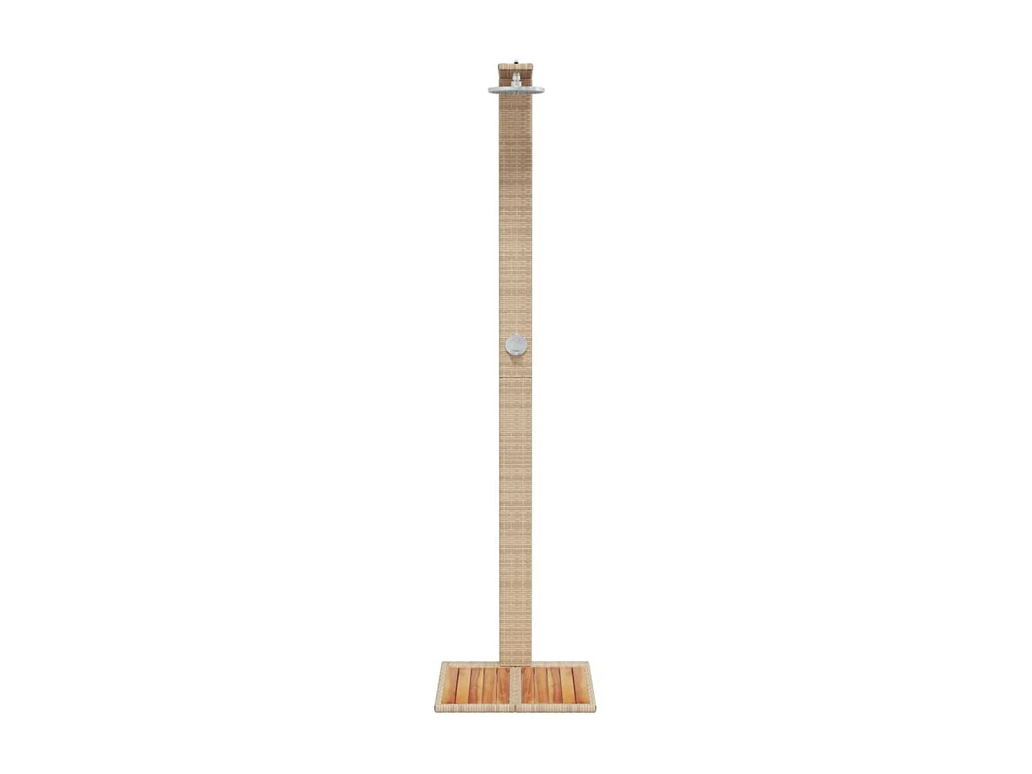 Tolentino  Douche d'extérieur beige 50x55x224cm résine tressée bois acacia