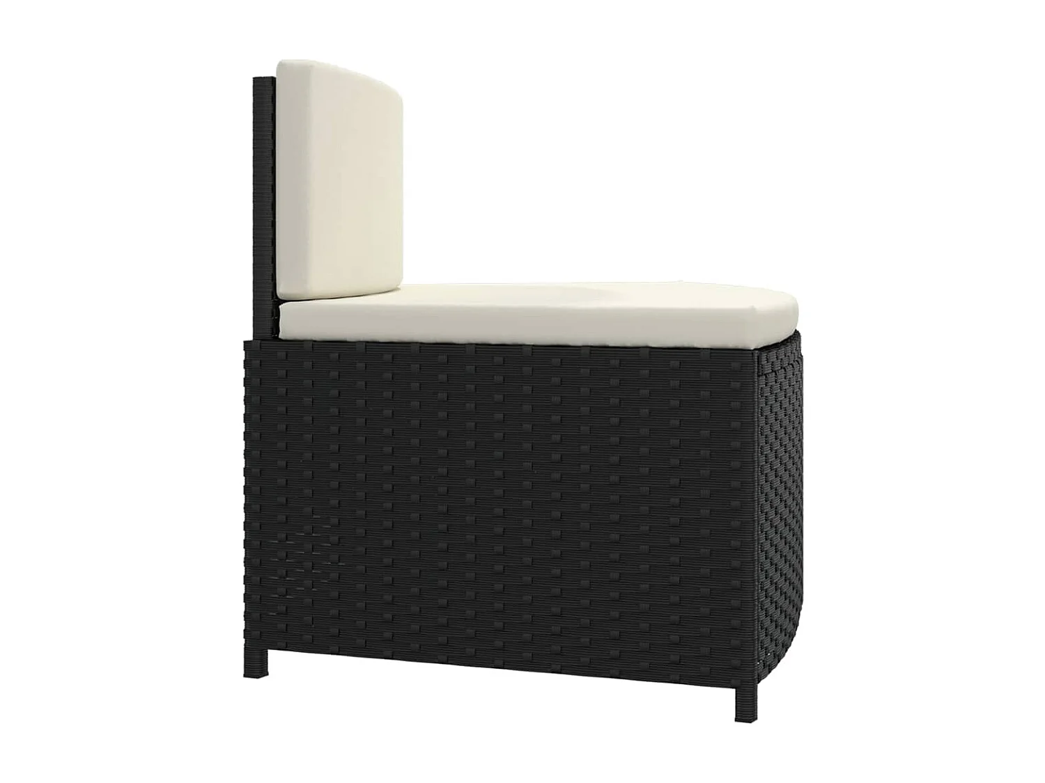 Izegem  Bancs de spa avec coussins lot de 2 noir résine tressée