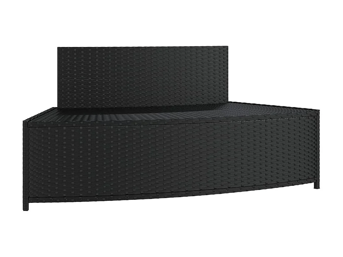 Izegem  Bancs de spa avec coussins lot de 2 noir résine tressée