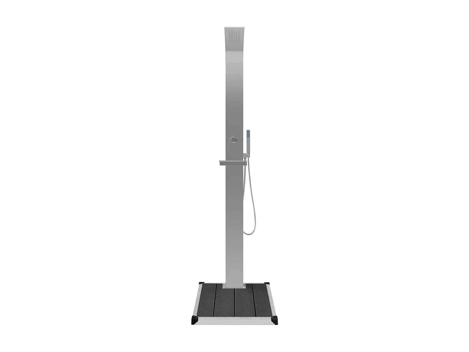 Bethel  Ducha de jardín con plato acero inoxidable y WPC