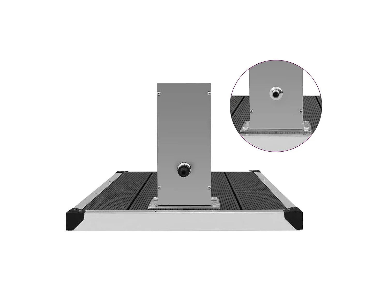 Bethel  Ducha de jardín con plato acero inoxidable y WPC